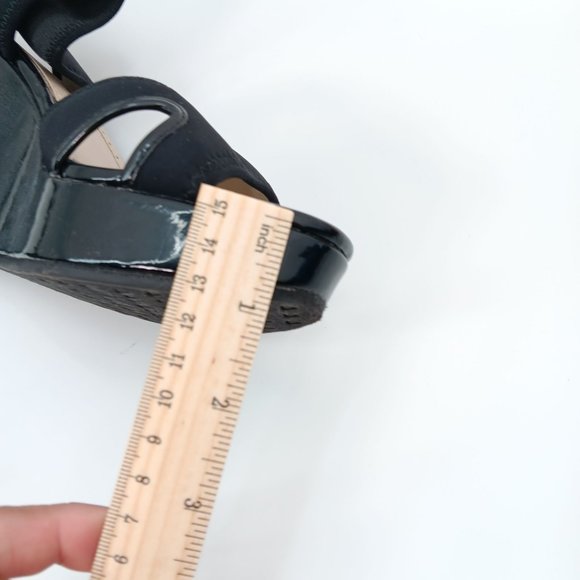 ADRIENNE VITTADINI BLACK PLATFORM SANDALS SIZE 7.5M - Picture 8 of 16
